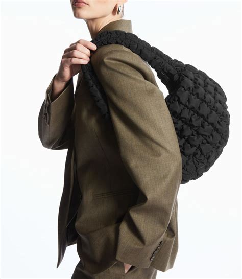 cos quilted mini bag black